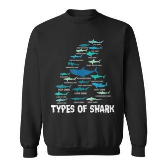 Types Of Shark Megalodon Great White Nurse Shark Sweatshirt - Thegiftio UK