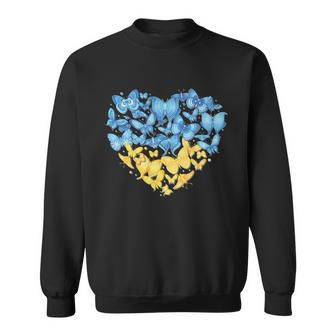 Ukrainian Butterfly Mashup Ukraine Flag Sweatshirt - Monsterry