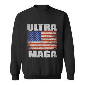 Ultra Maga America Flag Design Sweatshirt - Monsterry CA