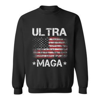 Ultra Maga Distressed American Flag V2 Sweatshirt - Monsterry CA