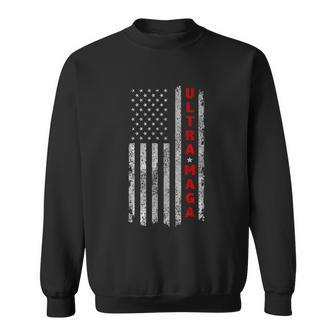 Ultra Maga Us Flag American Patriotic Trump Supporter Sweatshirt - Monsterry AU