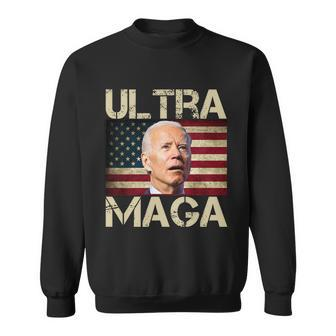 Ultra Maga Usa Flag Joe Biden Funny Sweatshirt - Monsterry CA