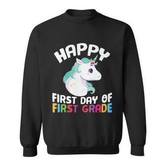 Unicorn First Day Of First Grade Back To School First Day Of School Sweatshirt - Monsterry UK
