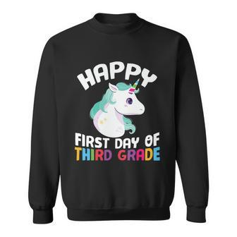 Unicorn First Day Of Third Grade Back To School First Day Of School Sweatshirt - Monsterry UK