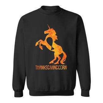 Unicorn Thanksgiving Day Funny Turkey Leg Fall Autumn Sweatshirt - Thegiftio UK
