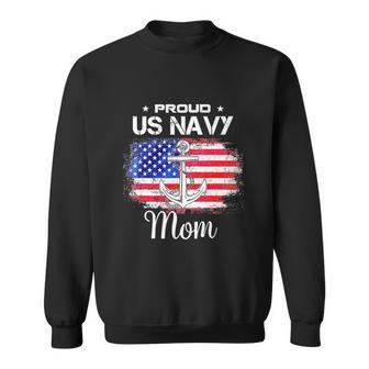 Us Navy Proud Mother Proud Us Navy For Mom Veteran Day Graphic Design Printed Casual Daily Basic Sweatshirt - Thegiftio UK