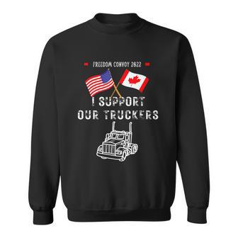 Usa And Canada Supports Our Truckers Sweatshirt - Monsterry AU