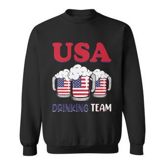 Usa Drinking Team Usa Flag Graphic 4Th Of July Plus Size Shirt Sweatshirt - Monsterry