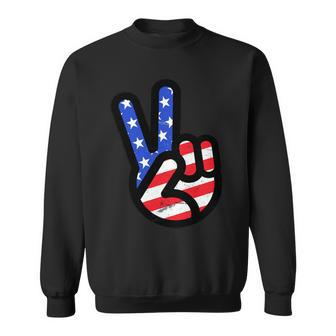 Usa Peace Sign Sweatshirt - Monsterry AU