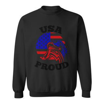 Usa Proud Eagle American Flag 4Th Of July Sweatshirt - Monsterry
