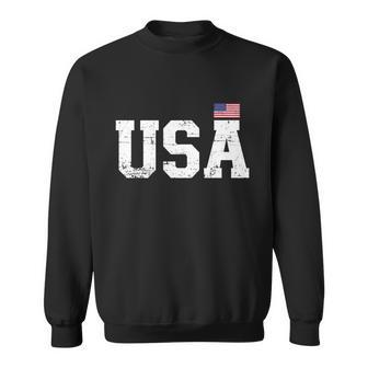 Usa With American Flag For Independence Day On 4Th Of July Sweatshirt - Monsterry UK