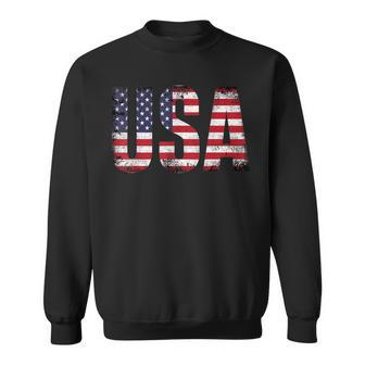 Usa With American Flag For Patriotic Independence Day 2022  Sweatshirt