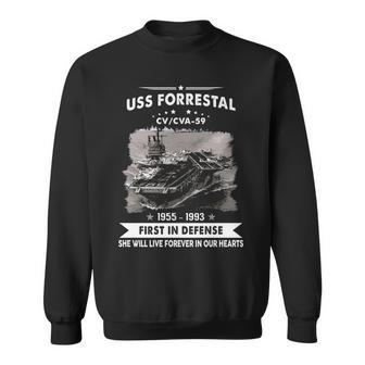 Uss Forrestal Cv 59 Cva Sweatshirt - Monsterry