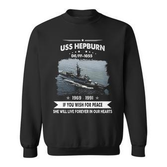 Uss Hepburn Ff 1055 De Sweatshirt - Monsterry