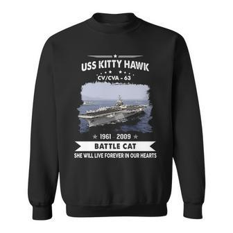 Uss Kitty Hawk Cv 63 Cva 63 Front Style Sweatshirt - Monsterry