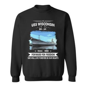 Uss Wisconsin Bb Sweatshirt - Monsterry