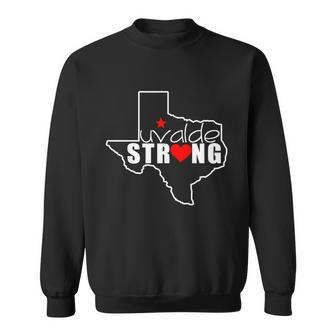 Uvalde Strong Texas Map Heart Sweatshirt - Monsterry DE
