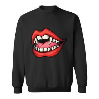 Vampire Mouth With The Most Attractive Vampire Design V2 Sweatshirt - Thegiftio UK