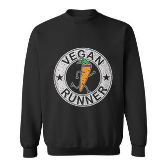 Vegan Runner Plant Powered Athlete Gift Men Women Sweatshirt Graphic Print Unisex - Thegiftio UK
