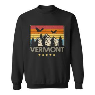Vermont Retro Mountain Eagle Tshirt Sweatshirt - Monsterry AU