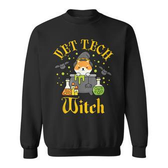 Vet Tech Witch Halloween Veterinary Technician Women Sweatshirt - Seseable