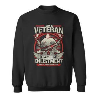 Veteran Oath Of Enlistment Graphic Design Printed Casual Daily Basic Sweatshirt - Thegiftio UK