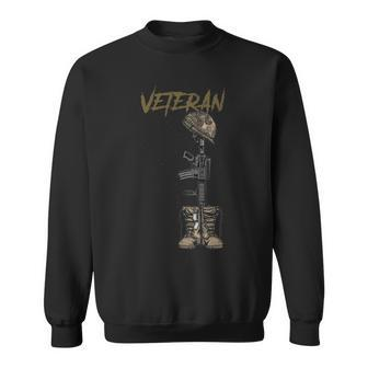 Veterans American Flag V2 Sweatshirt - Monsterry