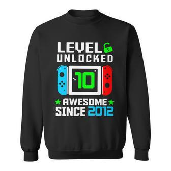 Video Game Level 10 Unlocked 10Th Birthday Sweatshirt - Monsterry