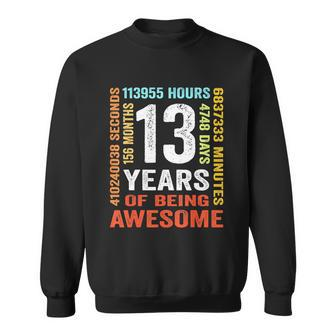 Vintage 13Th Birthday Shirt Gift 13 Years Old Being Awesome Sweatshirt - Monsterry AU