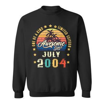 Vintage 18Th Birthday Awesome Since July 2004 Epic Legend Sweatshirt - Seseable