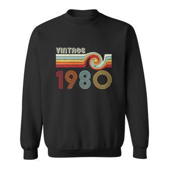 Vintage 1980 Retro Birthday Gift Graphic Design Printed Casual Daily Basic Sweatshirt - Thegiftio UK