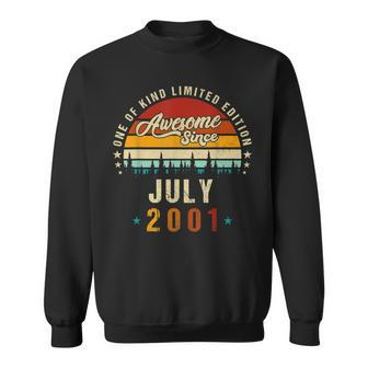 Vintage 21Th Birthday Awesome Since July 2001 Epic Legend Sweatshirt - Seseable