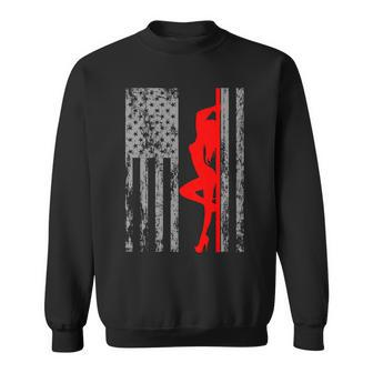 Vintage American Pole Dancer Stripper Usa Flag Tshirt Sweatshirt - Monsterry