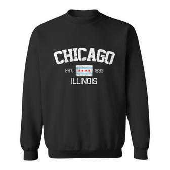 Vintage Chicago Illinois Est 1833 Souvenir Gift Sweatshirt - Thegiftio UK