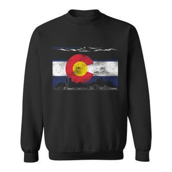 Vintage Colorado Skyline Flag Tshirt Sweatshirt - Monsterry CA