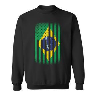 Vintage Flag Of Brazil Sweatshirt - Monsterry