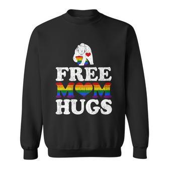 Vintage Free Mom Hugs Mama Bear Heart Pride Month Lgbt 2022 Gift Sweatshirt - Thegiftio UK