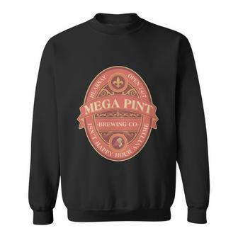 Vintage Mega Pint Hearsay Open 24 7 Brewing Co Alcohol Label Sweatshirt - Monsterry