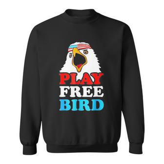 Vintage Play Free Bird Bald Eagle American Patriotic Usa Sweatshirt - Monsterry