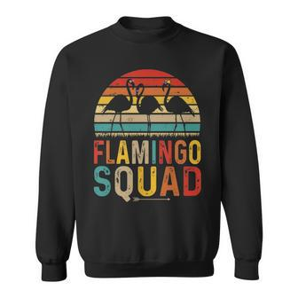 Vintage Retro Flamingo Squad Flamingo Wearing Sunglasses Sweatshirt - Thegiftio UK