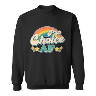 Vintage Retro Pro Choice Af Star Rainbow Sweatshirt - Monsterry CA