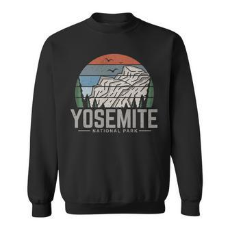 Vintage Retro Yosemite National Park Hiking T Sweatshirt - Seseable