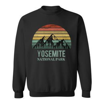 Vintage Retro Yosemite National Park Mountain California Sweatshirt - Seseable