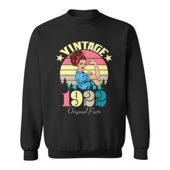 Vintage Rosie The Riveter 1922 Original Parts 100Th Birthday Graphic Design Printed Casual Daily Basic Sweatshirt - Thegiftio UK