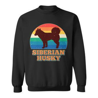 Vintage Siberian Husky Graphic Design Printed Casual Daily Basic Sweatshirt - Thegiftio UK