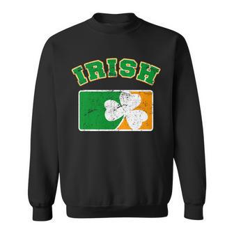 Vintage Team Irish Flag St Patricks Day Graphic Design Printed Casual Daily Basic Sweatshirt - Thegiftio UK