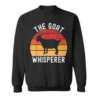 Vintage The Goat Whisperer Funny Vegan Goat Mom Lover Farmer Sweatshirt - Thegiftio UK