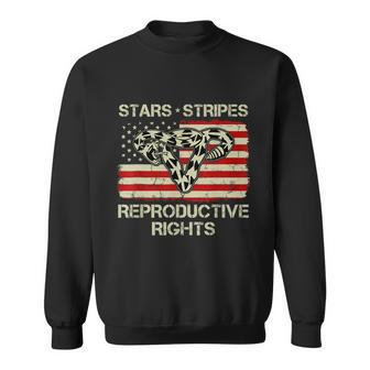 Vintage Usa Flag Uterus Stars Stripes Reproductive Rights Sweatshirt - Monsterry