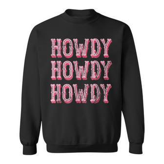 Vintage White Howdy Rodeo Western Country Southern Cowgirl V3 Sweatshirt - Seseable