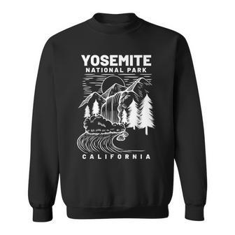 Vintage Yosemite National Park California Hiker Sweatshirt - Seseable